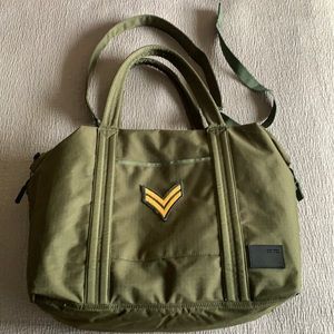 Mango Gym bag. Vintage military patch added.